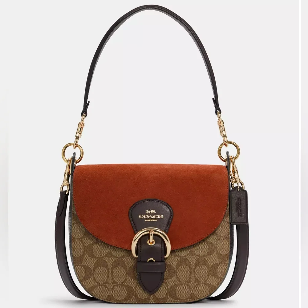 Coach Kleo Shoulder Bag 23 In Signature Canvas *L2198-C5692* BNWOT - Picture 12 of 12